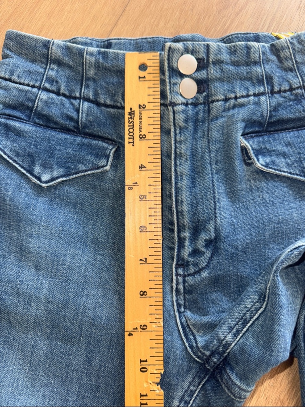 Anthropologie Maeve Bombshell Slim Straight Jean Medium Wash Size 27 - Picture 15 of 16